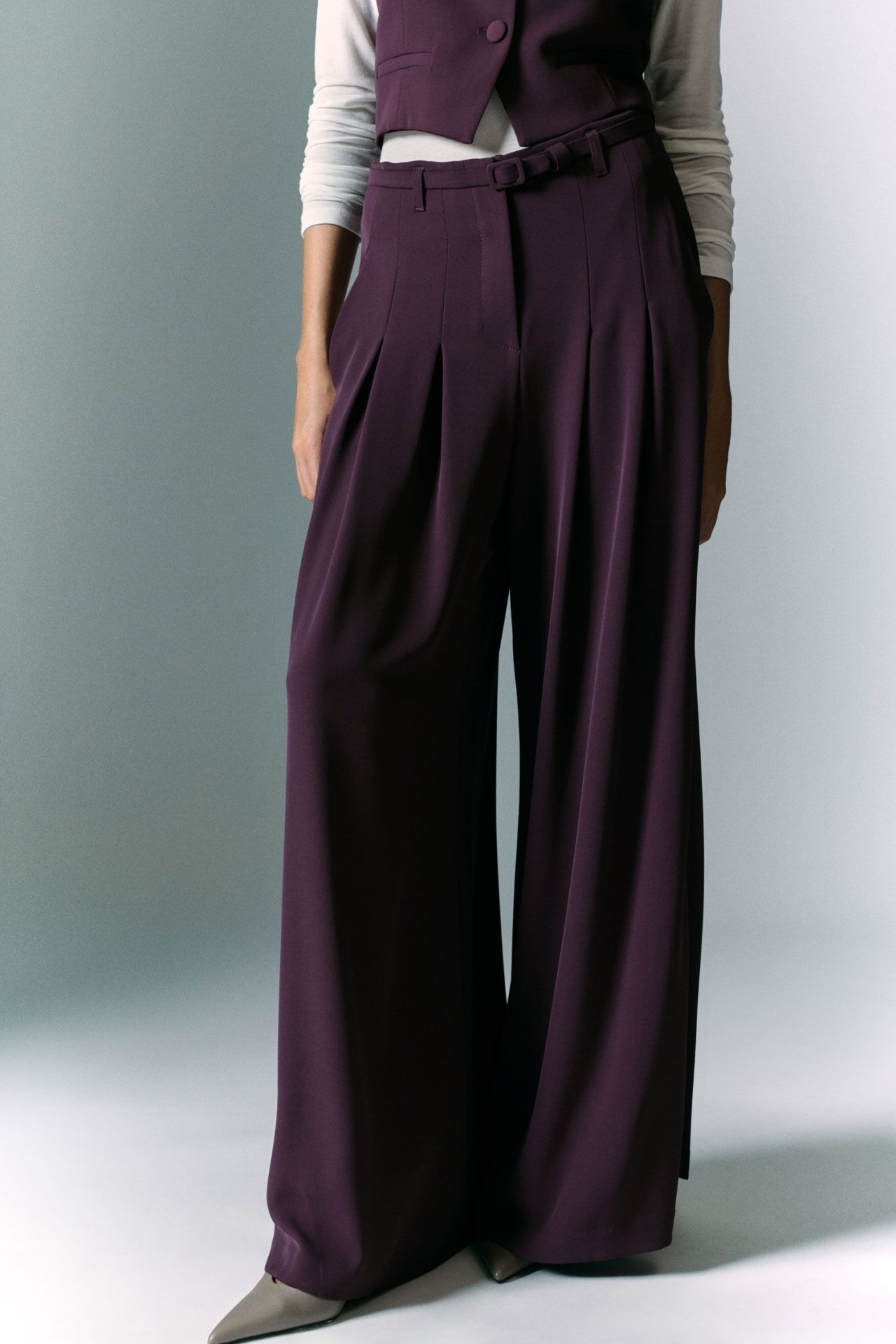 PANTALONE CON PINCE PALAZZO PEZ3KHXC - IMPERIAL - immagine 3