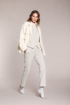 Ellen gilet donna in jersey con fantasia spigata