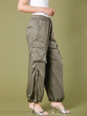 PANTALONE CARGO JOGGER IN MODAL SUPER MORBIDO VERDE MILITARE - MASON'S