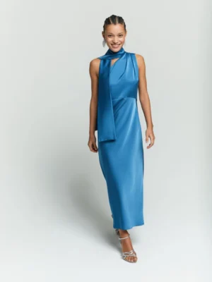 ABITO ODILIA SCIVOLATO IN RASO OTTANIO - IBLUES