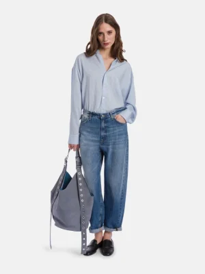 Jeans Bessie loose in denim fisso