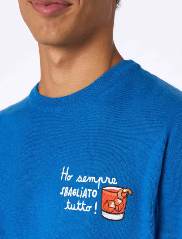 MAGLIA CON RICAMO HO SEMPRE SBAGLIATO TUTTO-SAINT BARTH - immagine 2