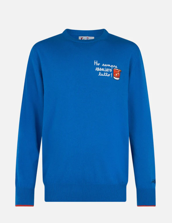 MAGLIA CON RICAMO HO SEMPRE SBAGLIATO TUTTO-SAINT BARTH - immagine 3
