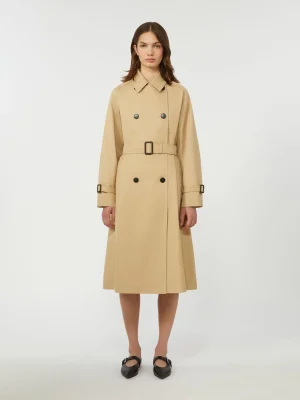 Trench reversibile in gabardina antigoccia - BEIGE
